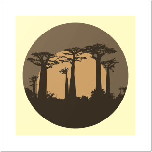 Baobab tshirt tree african Posters and Art